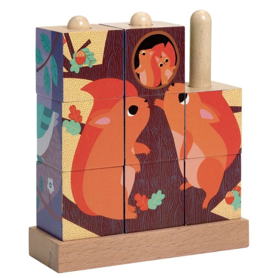 DJECO - By Collection Djeco Puzz-Up Forest Wooden Block Puzzle | Toys Preschool Toys