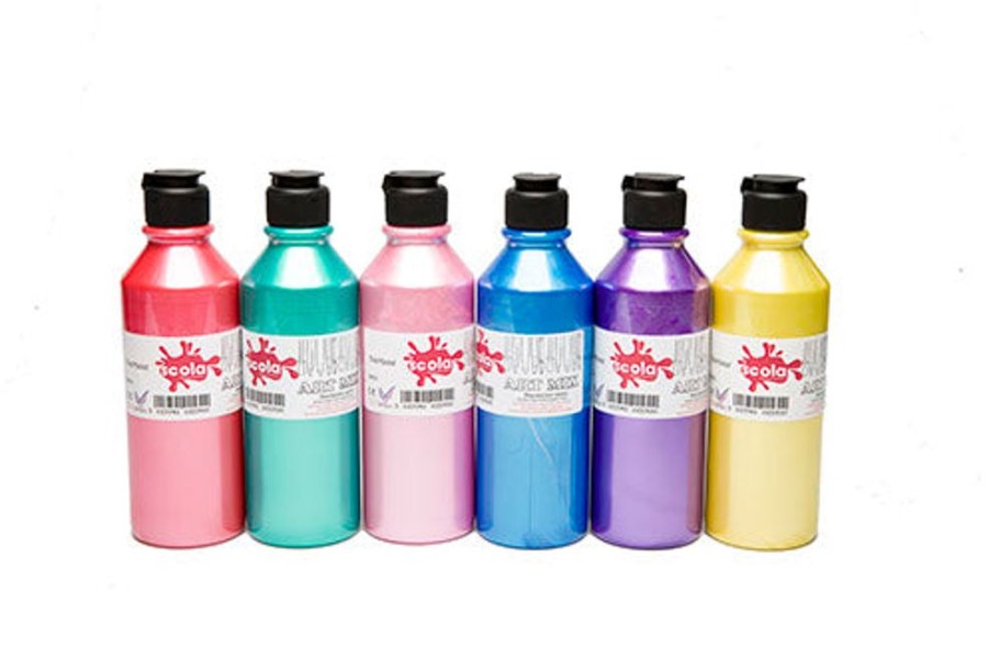 Scola Scola Artmix 300Ml Pearlescent Paint - Box Of 6 | Kids Art Art Supplies And Easels