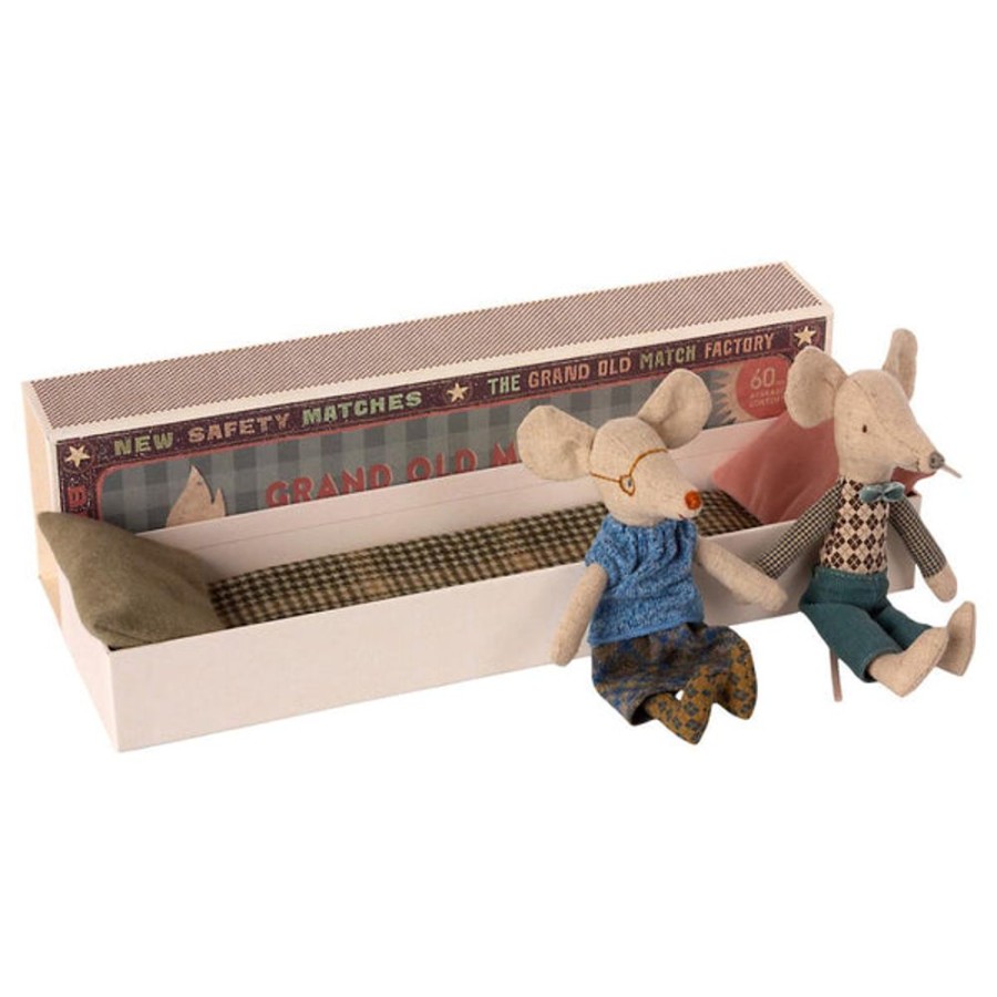 Maileg Maileg - Grandma & Grandpa In Matchbox | Kids Room Soft Toys