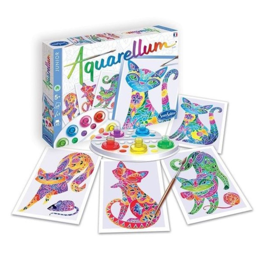 Aquarellum Aquarellum Junior Cats | Kids Art Painting Sets And Colouring By Numbers