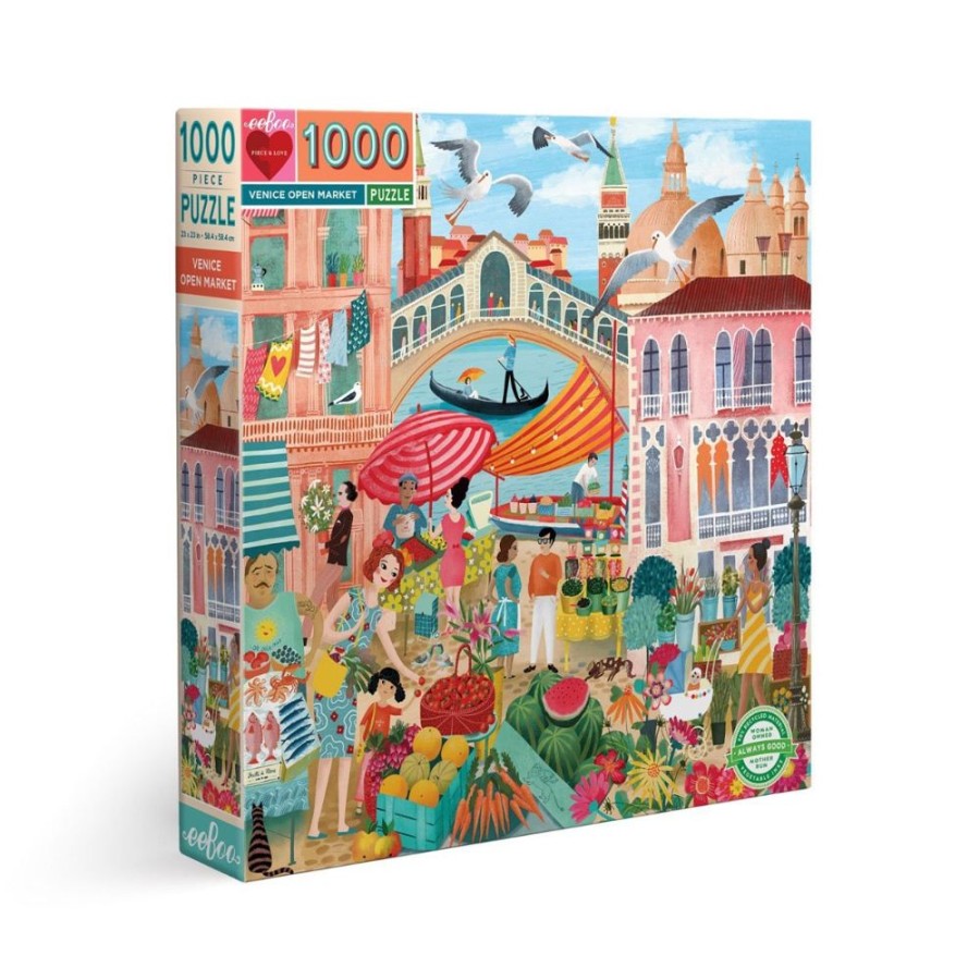 eeBoo Eeboo 1000 Piece Puzzle - Venice Open Market | Toys 1000 Piece Jigsaw Puzzles