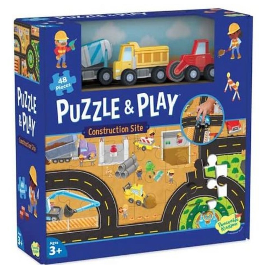 Peaceable Kingdom Peaceable Kingdom Puzzle & Play Construction Site | Toys Jigsaw Puzzles