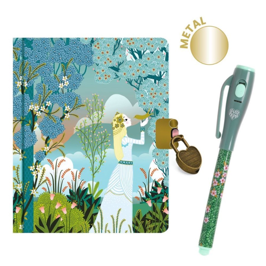 Djeco Djeco Lovely Paper - Charlotte Secret Notebook With Magic Pen | Kids Art Djeco Lovely Paper