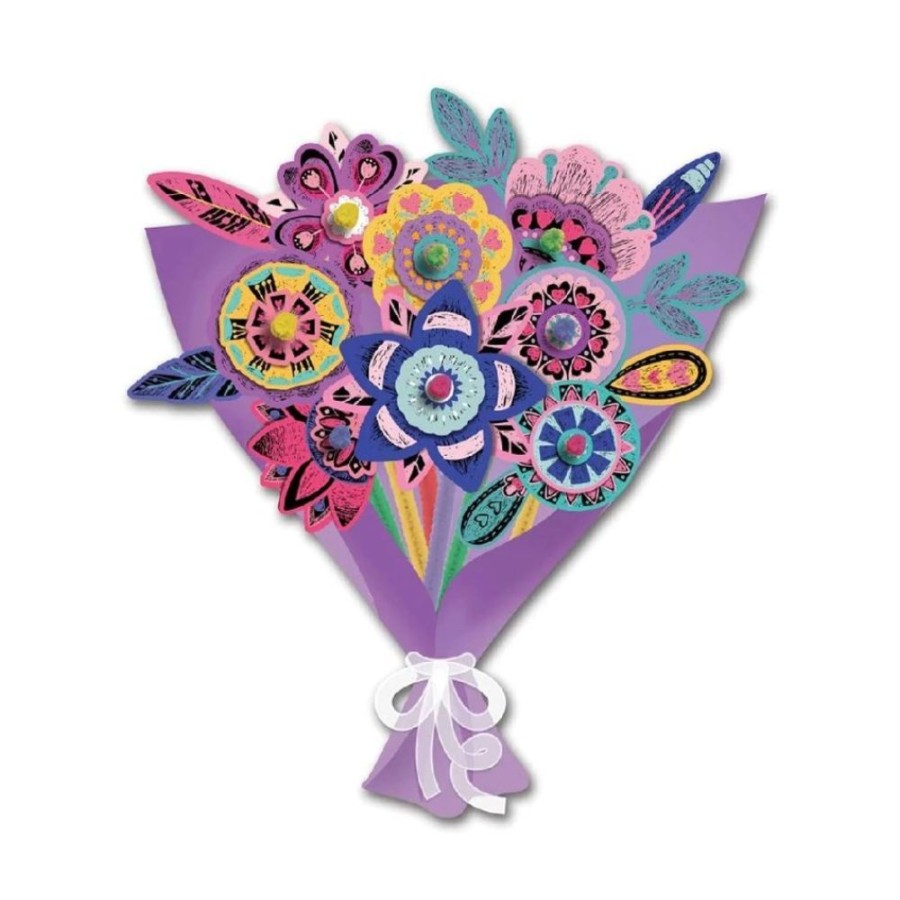 Avenir Arts and Crafts Avenir Scratch Flower Bouquet | Crafts For Kids Paper Modelling