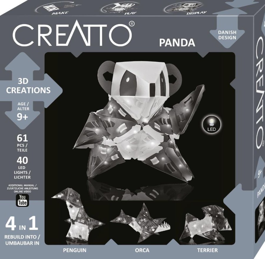 Creatto 3D Models Creatto - Panda Led Animal Craft Kit | Kids Room Decor & Height Charts