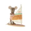 Maileg Maileg Beach Mice - Surfer Little Sister | Kids Room Soft Toys