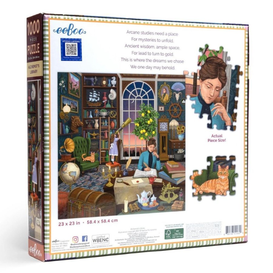 eeBoo Eeboo 1000 Piece Jigsaw Puzzle - Alchemist'S Library | Toys Jigsaw Puzzles