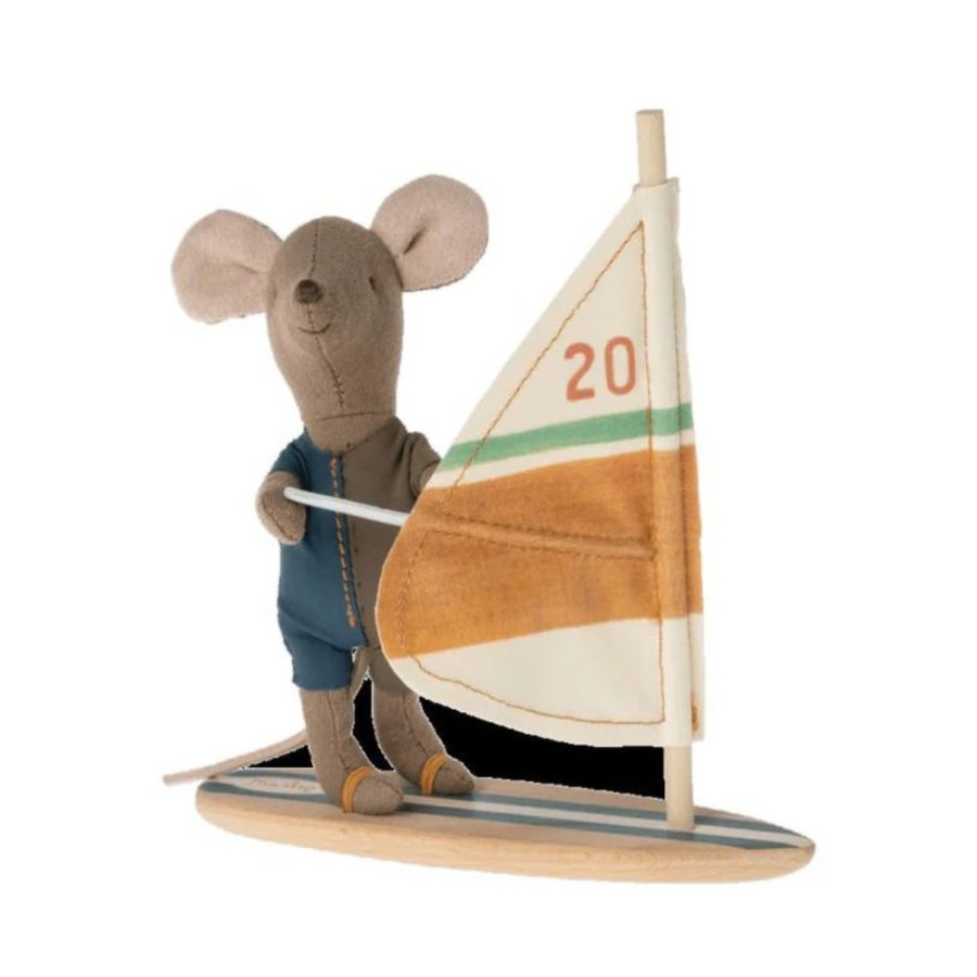 Maileg Maileg Beach Mice - Surfer Little Brother | Kids Room Soft Toys