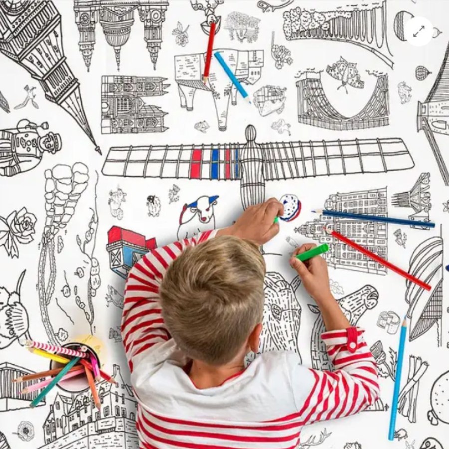 Eggnogg Colouring In Eggnogg Colour-In Giant Poster / Tablecloth - Great Britain | Kids Art Art Gift Sets