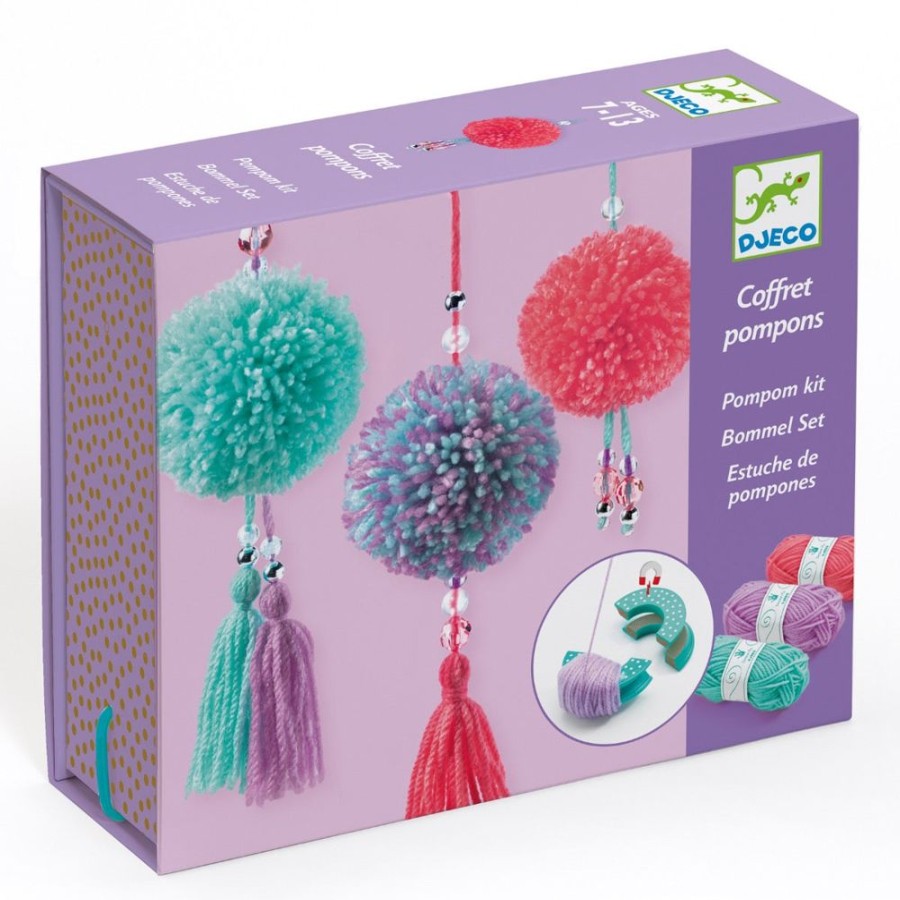 Djeco Djeco Pendant Pompom Making Kit | Sew & Knit Childrens Knitting Kits