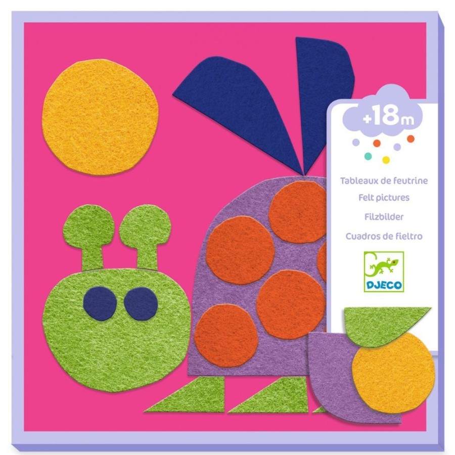 Djeco Djeco Felt Pictures, Fuzzy Felt Animals | Crafts For Kids Mosaics For Kids