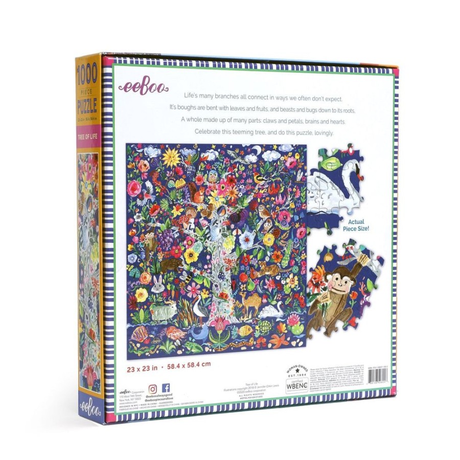 eeBoo Eeboo Tree Of Life 1000 Piece Family Puzzle | Toys 1000 Piece Jigsaw Puzzles