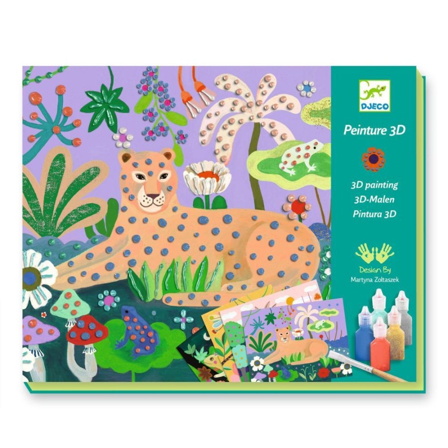 DJECO - By Collection Djeco 3D Painting Tropical Forest - 7-12 Yrs | Kids Art Art Gift Sets