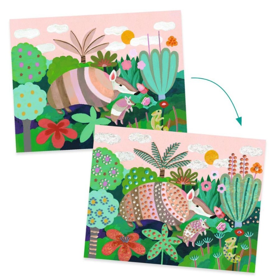 DJECO - By Collection Djeco 3D Painting Tropical Forest - 7-12 Yrs | Kids Art Art Gift Sets