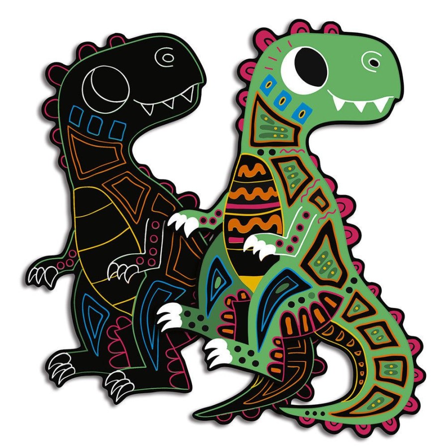 Janod Janod Scratch Art - Dinosaur Cut Outs | Crafts For Kids Crafts For Boys