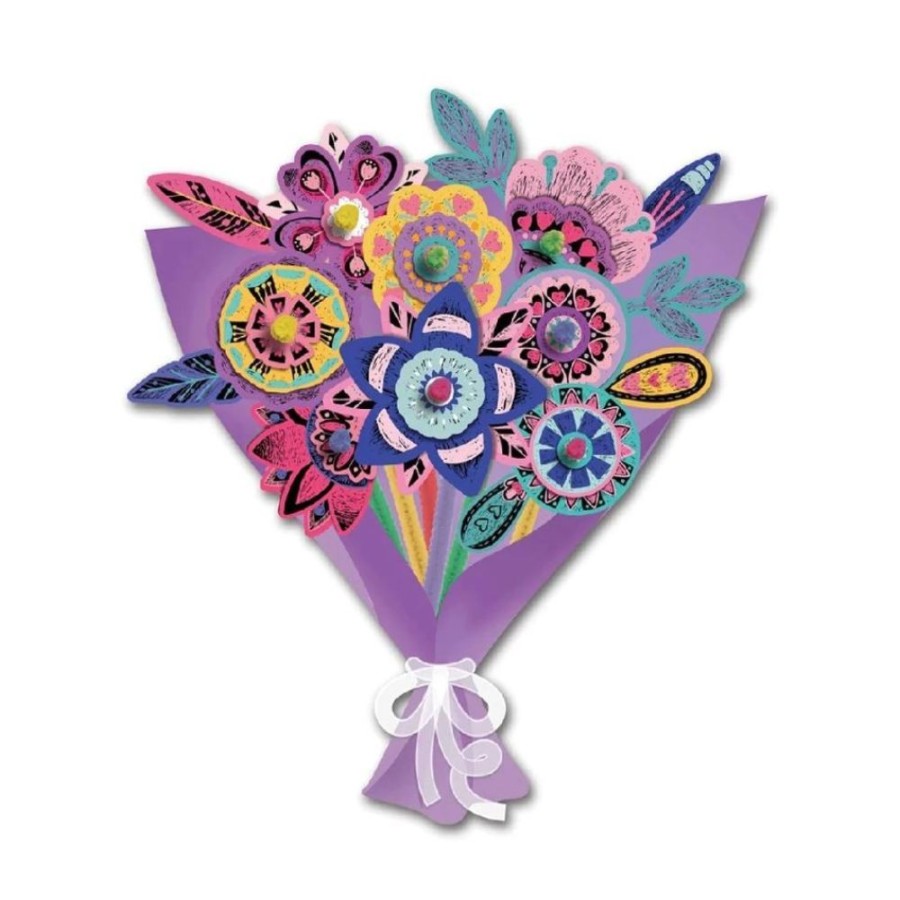 Avenir Arts and Crafts Avenir Scratch Flower Bouquet | Crafts For Kids Scratch Art