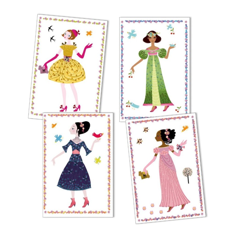 Djeco Djeco Sticker Toy Dresses | Crafts For Kids Stickers And Transfers