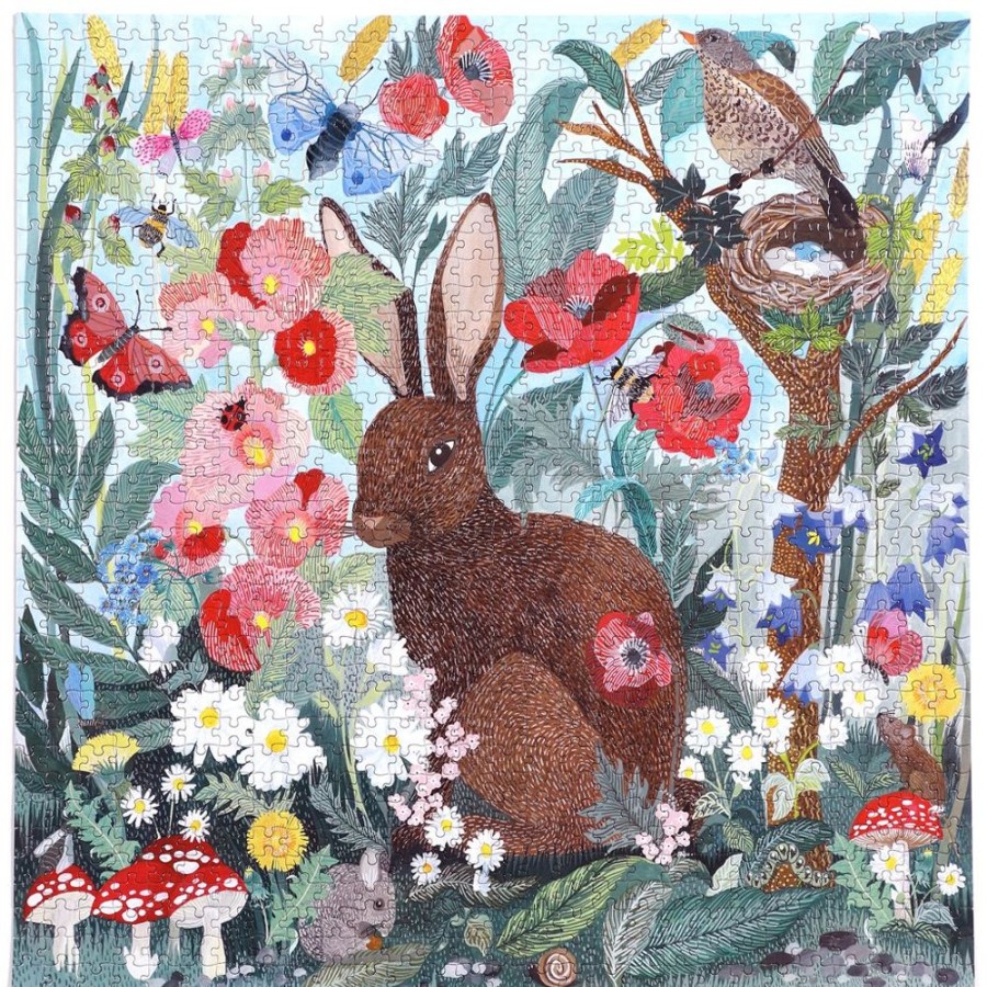 eeBoo Eeboo 1000 Piece Puzzle - Poppy Bunny | Toys 1000 Piece Jigsaw Puzzles