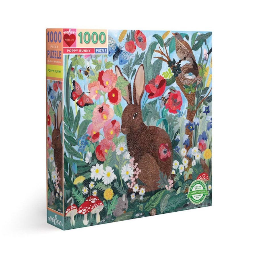 eeBoo Eeboo 1000 Piece Puzzle - Poppy Bunny | Toys 1000 Piece Jigsaw Puzzles