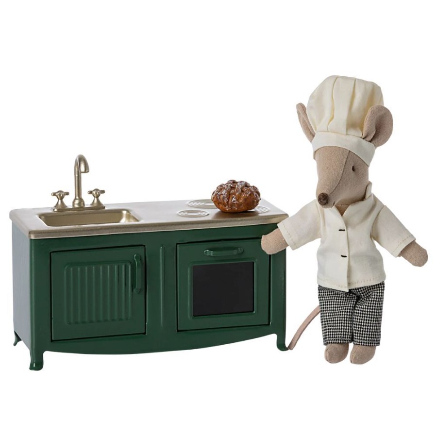 Maileg Maileg Mouse Kitchen, Dark Green | Toys Dolls, Dolls Houses & Playsets