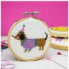 The Make Arcade The Make Arcade Sausage Dog Cross Stitch Craft Kit | Sew & Knit Childrens Sewing Kits