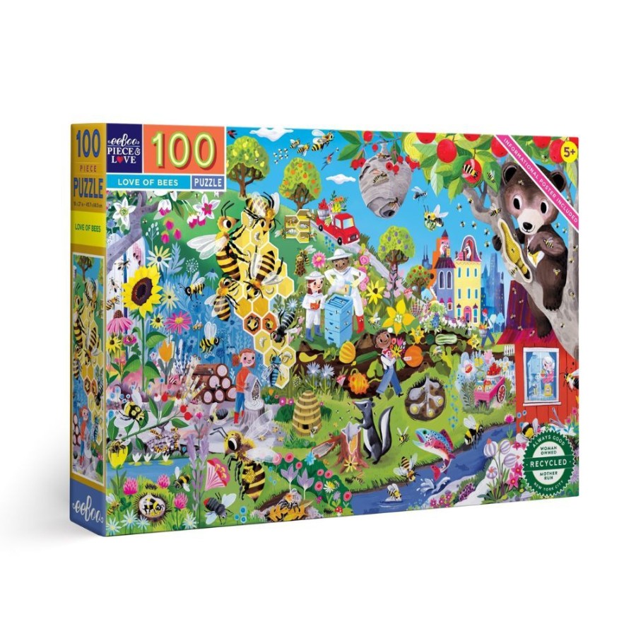 eeBoo Eeboo Love Of Bees 100 Piece Puzzle | Toys Jigsaw Puzzles