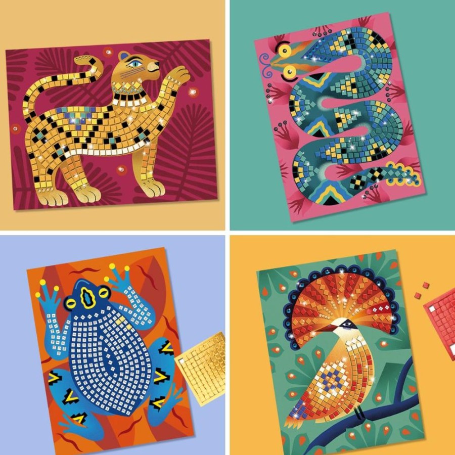 Djeco Djeco Mosaics Art By Numbers - Deep In The Jungle | Crafts For Kids Collages