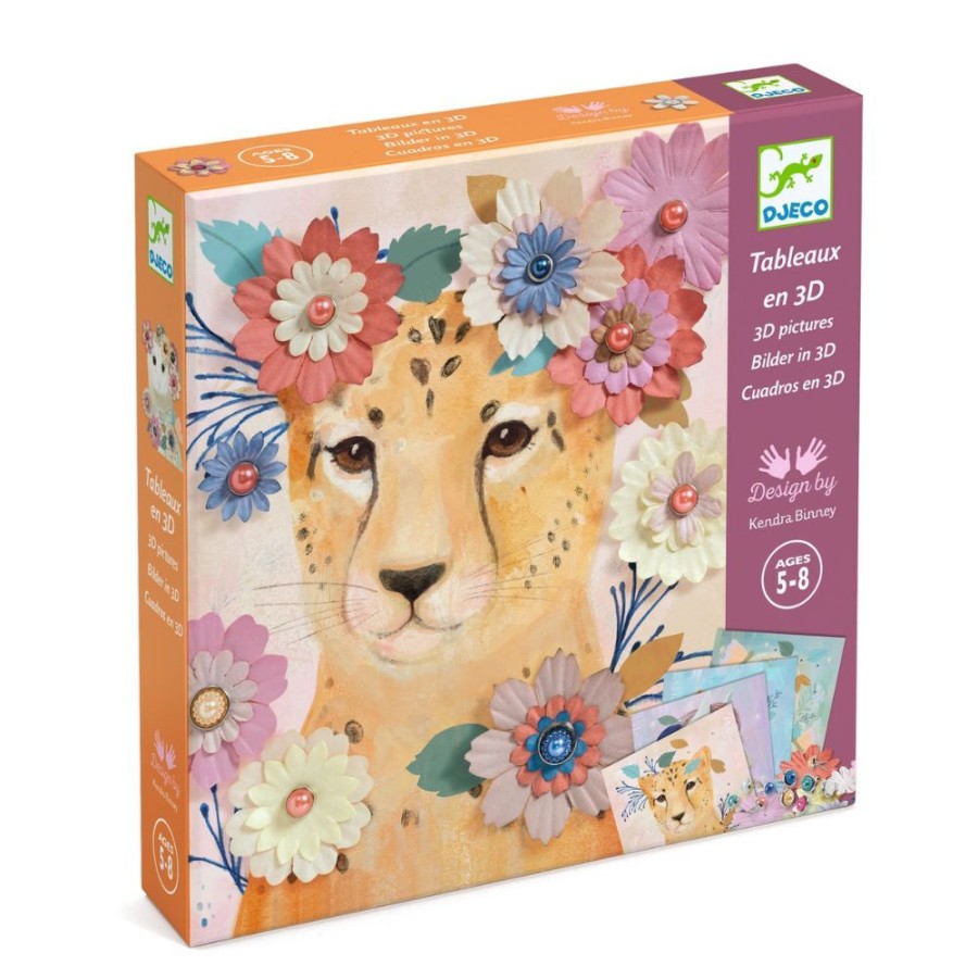 Djeco Djeco 3D Paper Crafts, Floral | Crafts For Kids Craft Gift Sets