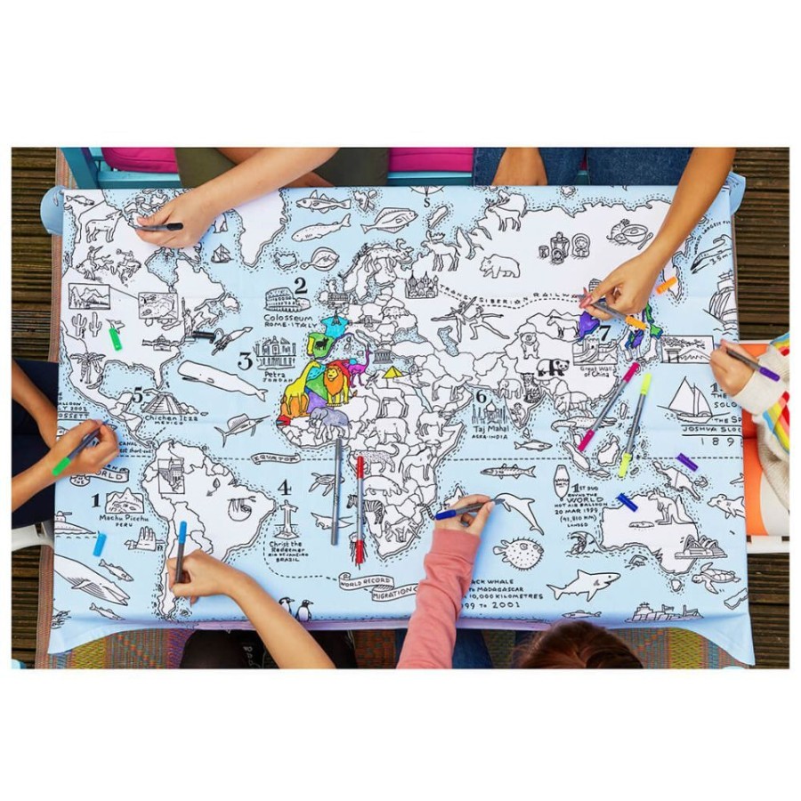 Eat Sleep Doodle Eat Sleep Doodle - World Map Tablecloth | Toys Learning Toys