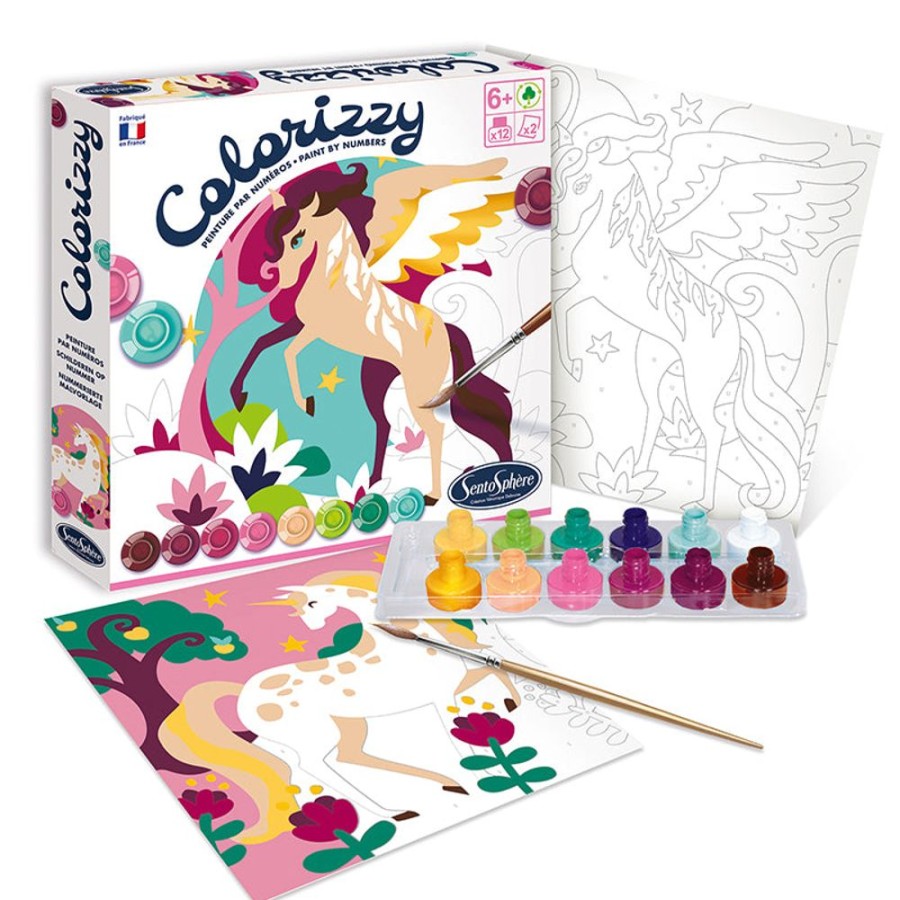 Colorizzy Colorizzy Unicorn Painting By Numbers | Kids Art Painting Sets And Colouring By Numbers