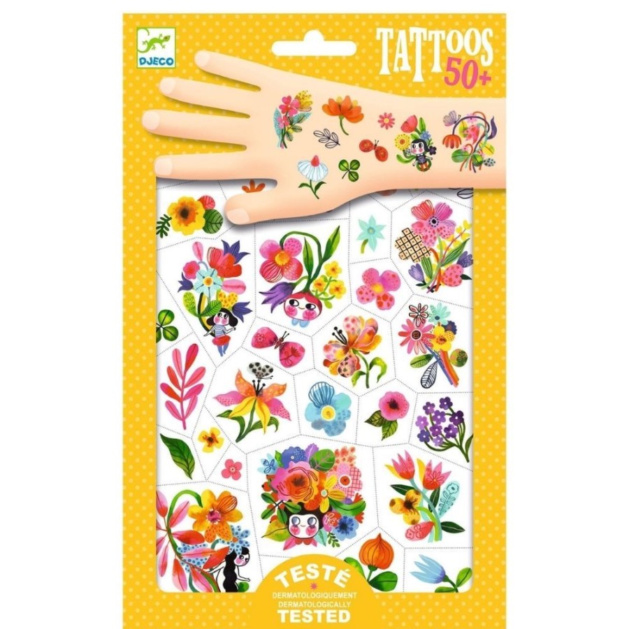 Djeco Djeco Tattoos - Aqua Flor | Crafts For Kids Stickers And Transfers