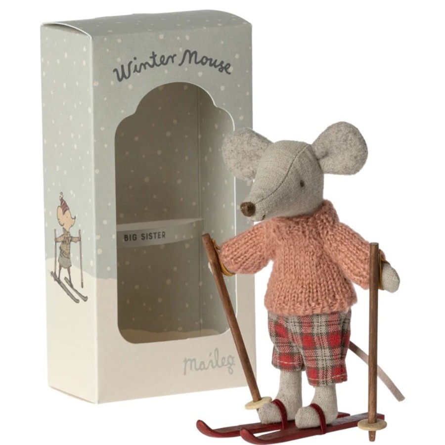 Maileg Maileg Winter Mouse With Ski Set, Big Sister | Toys Imaginative Play