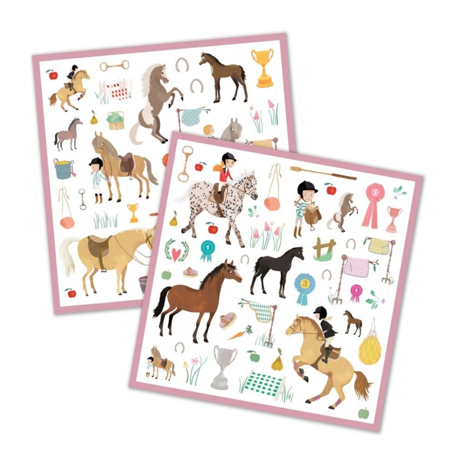 Djeco Djeco Stickers Horses | Crafts For Kids Stickers And Transfers