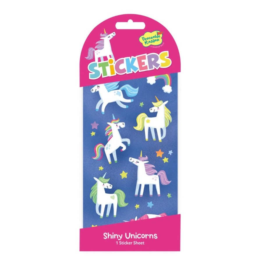 Peaceable Kingdom Peaceable Kingdom Shiny Unicorn Stickers | Crafts For Kids Stickers And Transfers