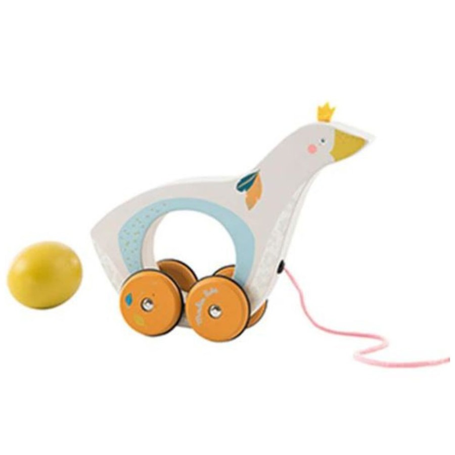 Moulin Roty Pull Along Toys - Moulin Roty Goose & Egg | Toys Wooden Pull And Push Toys