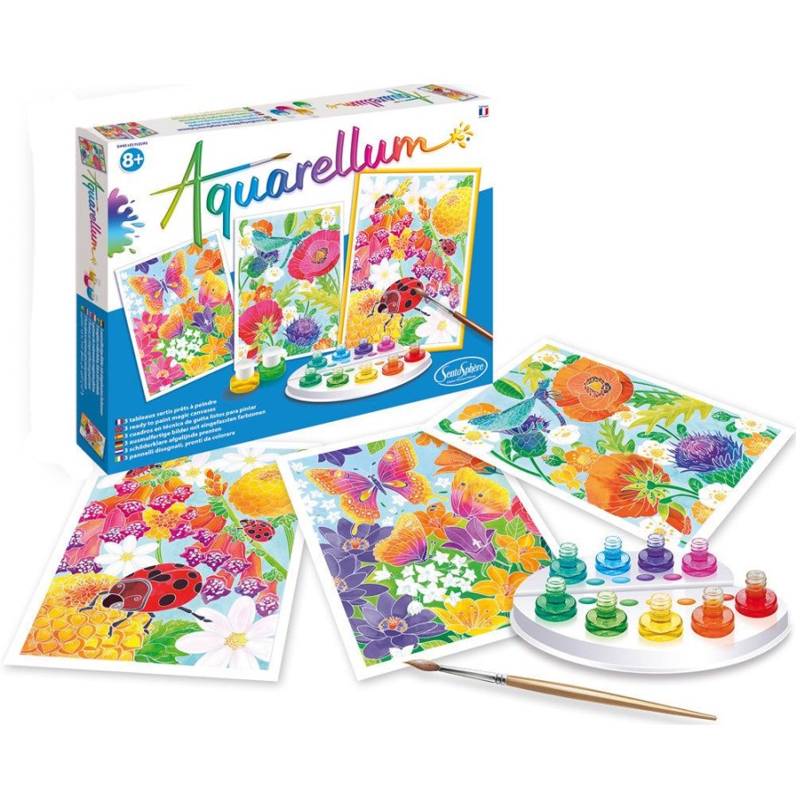 Aquarellum Aquarellum In The Flowers | Kids Art Painting Sets And Colouring By Numbers