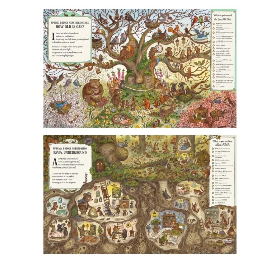 Petit Collage Brown Bear Wood - The Grand Old Oak & The Birthday Ball | Toys Books