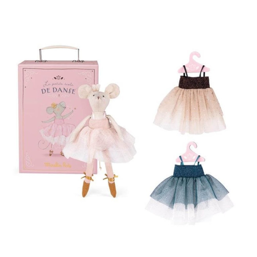 Moulin Roty Moulin Roty La Petite Ecole De Danse Tutu Suitcase With Mouse Doll | Toys Imaginative Play