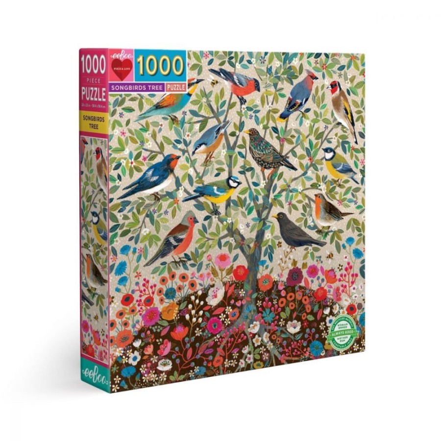 eeBoo Eeboo 1000 Piece Puzzle - Songbirds Tree | Toys 1000 Piece Jigsaw Puzzles