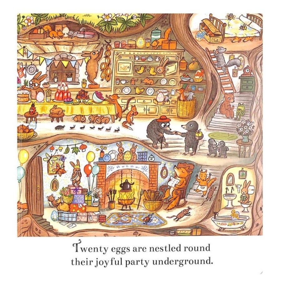 Petit Collage Brown Bear Wood The Great Egg Hunt - 100 Eggs To Spot | Toys Books