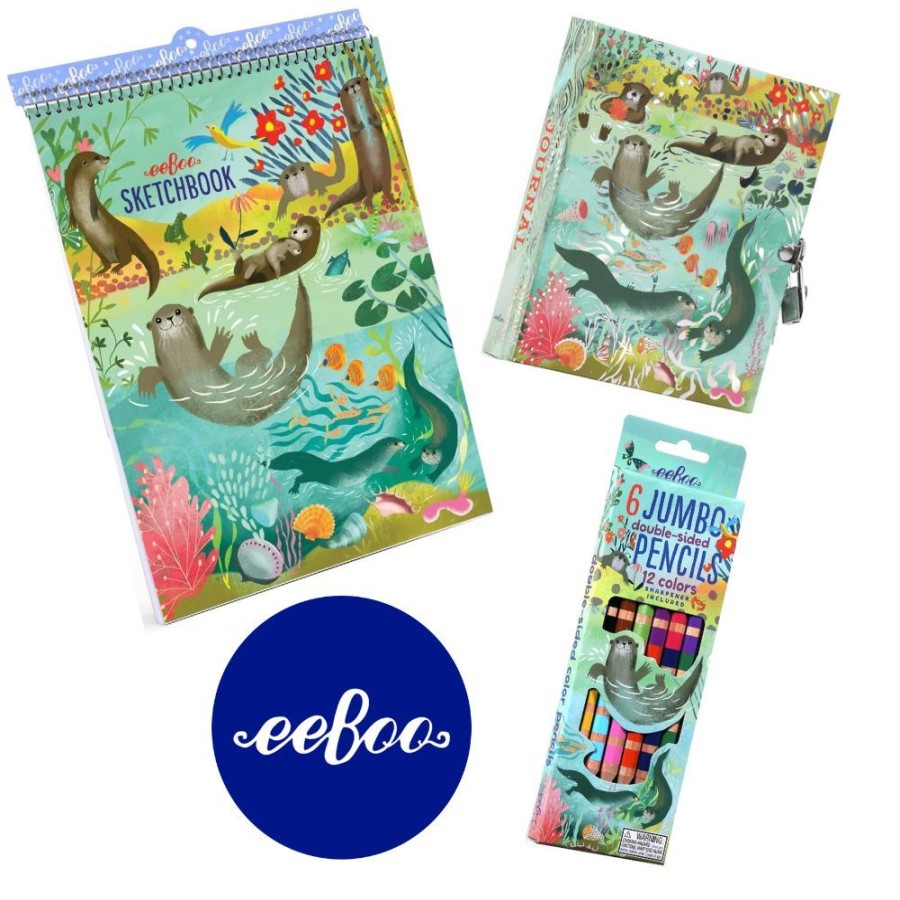 eeBoo Eeboo Otter Stationery Bundle - Save 20% | Kids Art Stationery And Diaries