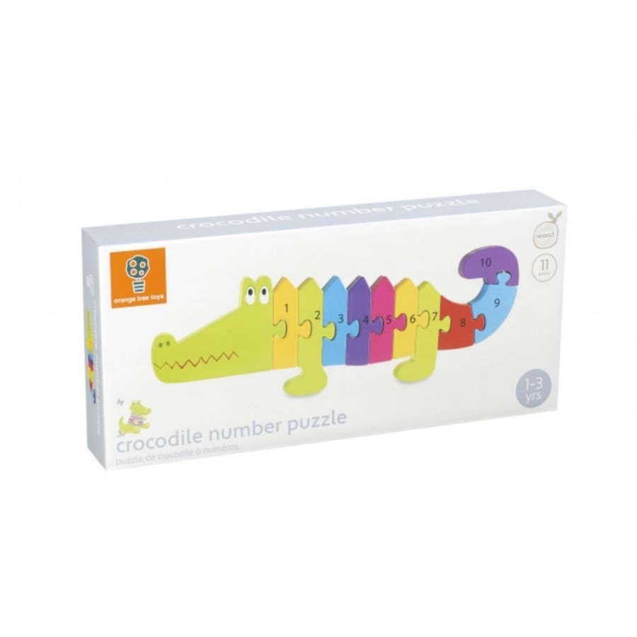 Orange Tree Toys Crocodile Wooden Number Puzzle - Orange Tree Toys | Toys Wooden Puzzles