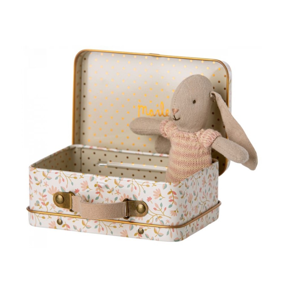 Maileg Maileg Bunny In A Suitcase, Micro | Kids Room Soft Toys