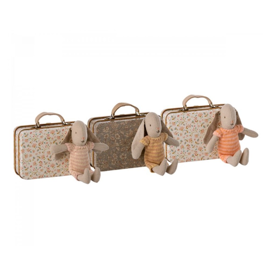 Maileg Maileg Bunny In A Suitcase, Micro | Kids Room Soft Toys