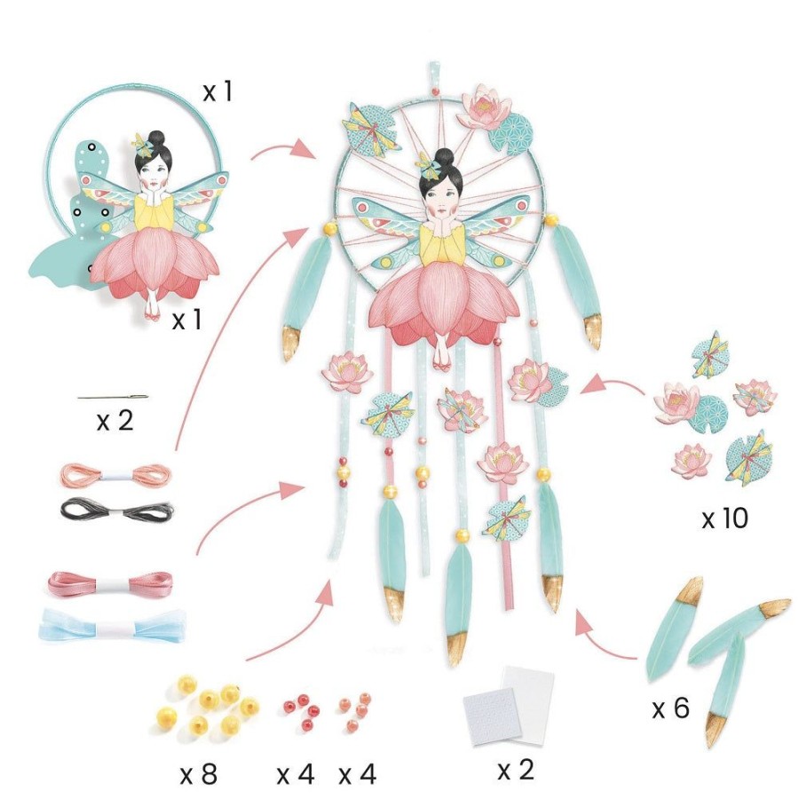 Djeco Djeco Do It Yourself - Dreamcatcher Lotus Fairy | Kids Room Decor & Height Charts