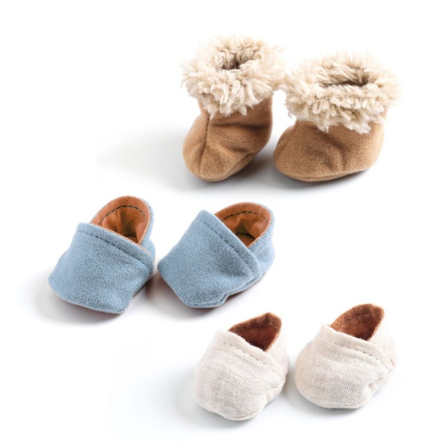 Djeco Djeco Pomea - 3 Pairs Of Slippers | Toys Dolls, Dolls Houses & Playsets