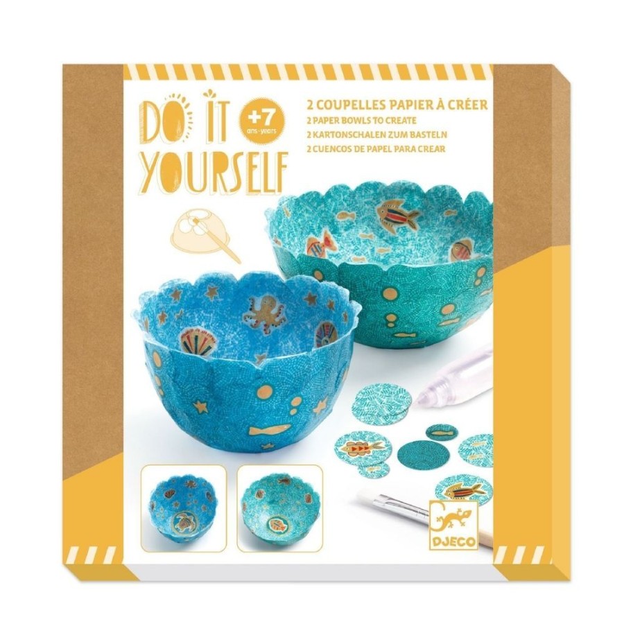 Djeco Djeco Do It Yourself - 2 Paper Bowls To Create In The Sea | Crafts For Kids Paper Modelling