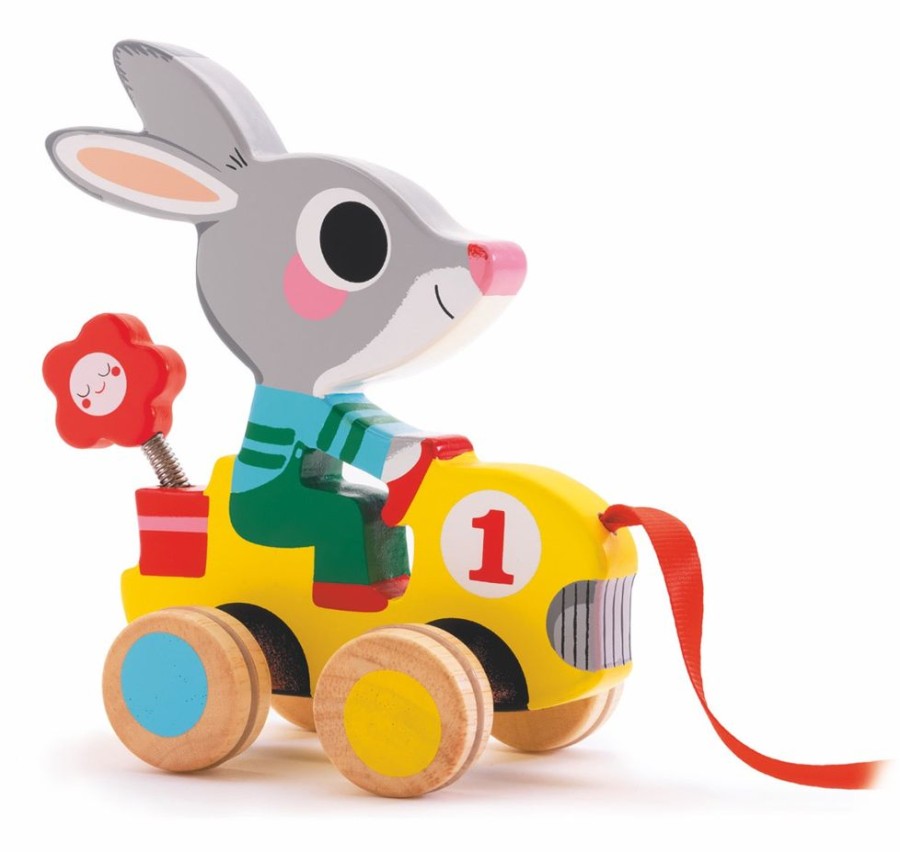 Djeco Wooden Pull Along Toy Rabbit | Toys Wooden Pull And Push Toys