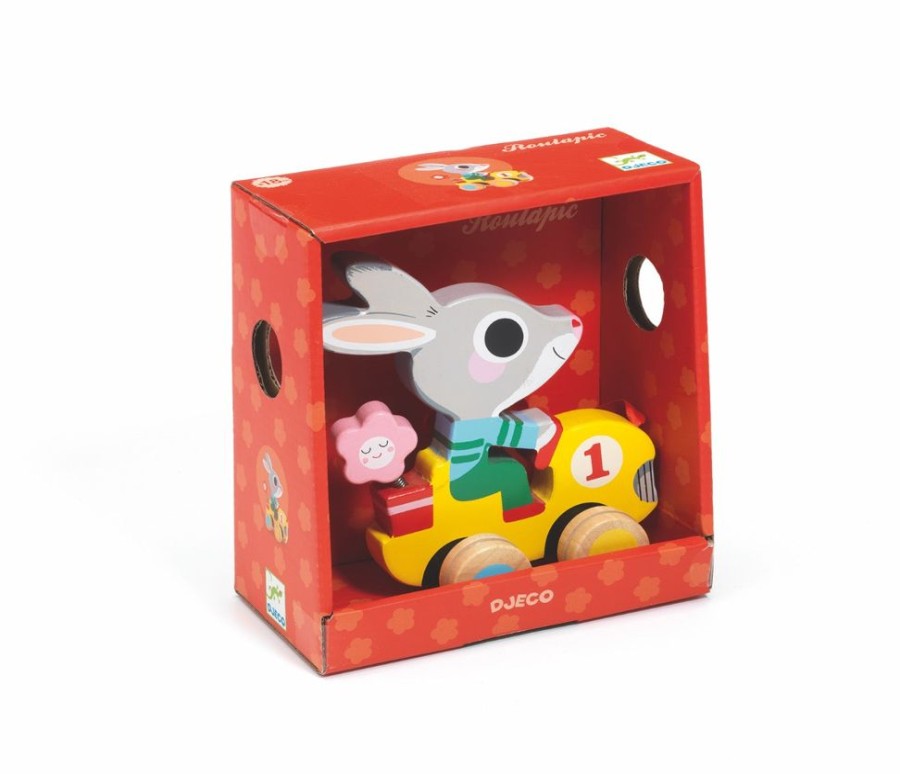 Djeco Wooden Pull Along Toy Rabbit | Toys Wooden Pull And Push Toys