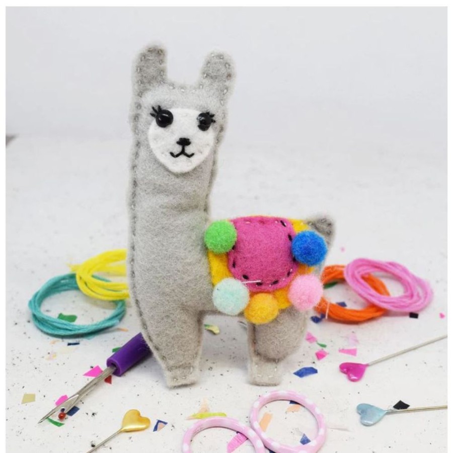 The Make Arcade The Make Arcade Lenny Llama Mini Felt Sewing Kit | Sew & Knit Childrens Sewing Kits